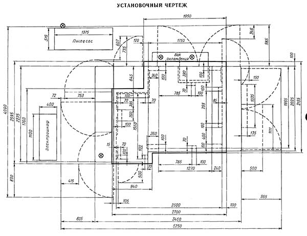Настановне креслення зубошлифовального верстата 5А872в